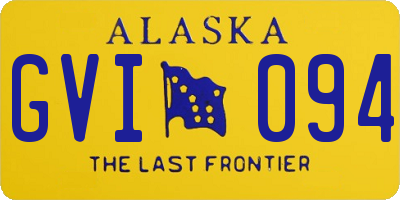 AK license plate GVI094