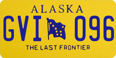 AK license plate GVI096