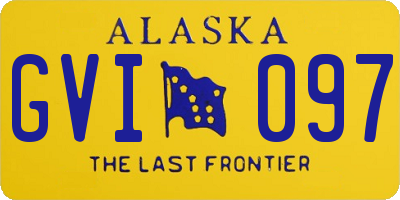 AK license plate GVI097