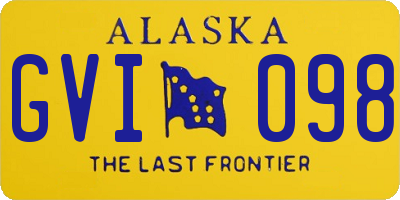 AK license plate GVI098