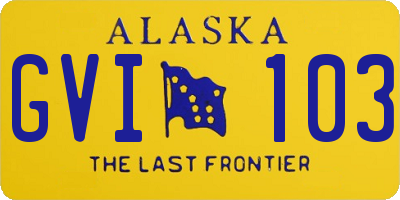 AK license plate GVI103