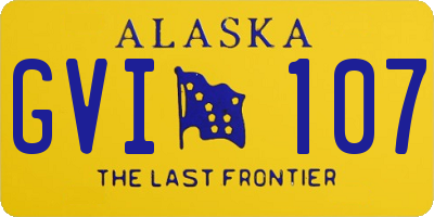 AK license plate GVI107