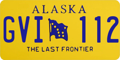 AK license plate GVI112