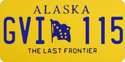 AK license plate GVI115