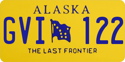 AK license plate GVI122