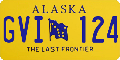 AK license plate GVI124