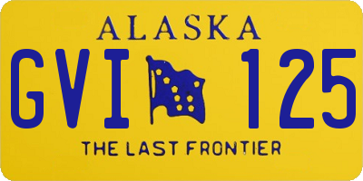 AK license plate GVI125