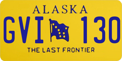 AK license plate GVI130