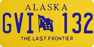 AK license plate GVI132