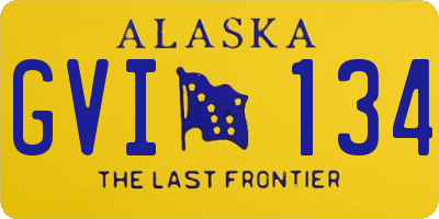 AK license plate GVI134