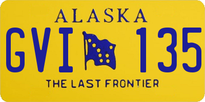 AK license plate GVI135