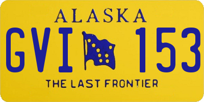 AK license plate GVI153