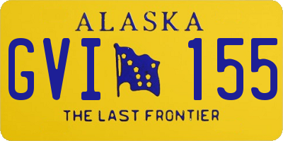 AK license plate GVI155