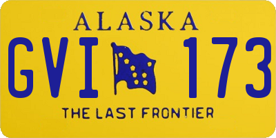 AK license plate GVI173