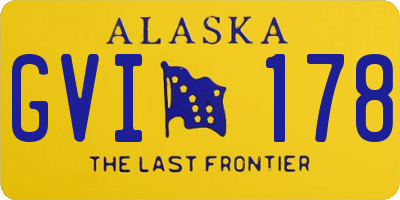 AK license plate GVI178