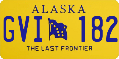 AK license plate GVI182