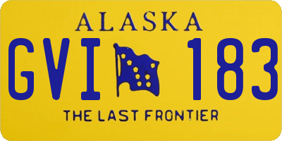 AK license plate GVI183