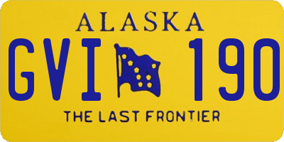 AK license plate GVI190