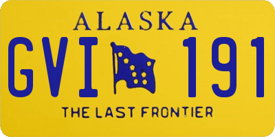 AK license plate GVI191