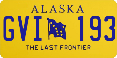 AK license plate GVI193