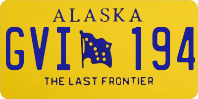 AK license plate GVI194