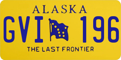 AK license plate GVI196