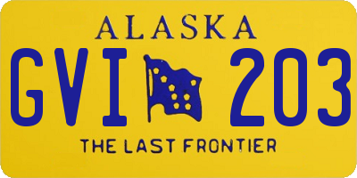 AK license plate GVI203