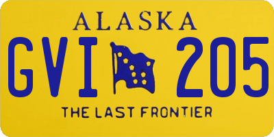 AK license plate GVI205