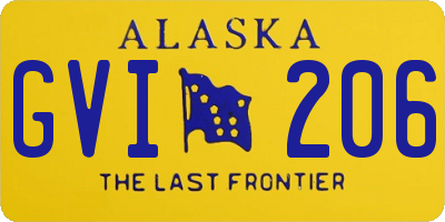 AK license plate GVI206