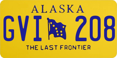 AK license plate GVI208