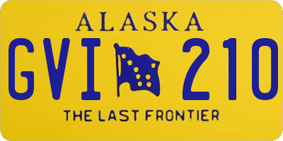 AK license plate GVI210