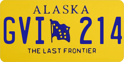 AK license plate GVI214