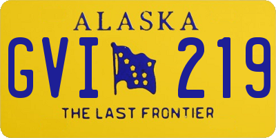 AK license plate GVI219