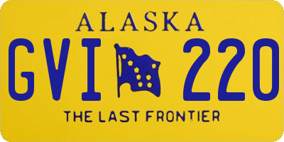 AK license plate GVI220