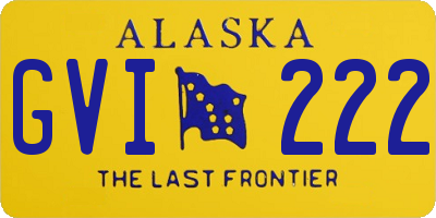 AK license plate GVI222