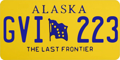 AK license plate GVI223