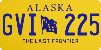 AK license plate GVI225