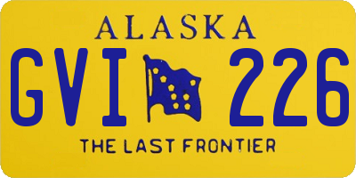 AK license plate GVI226