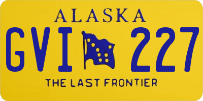 AK license plate GVI227