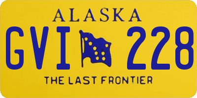 AK license plate GVI228
