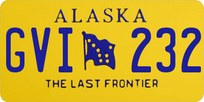 AK license plate GVI232