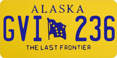 AK license plate GVI236