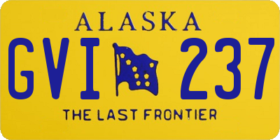 AK license plate GVI237