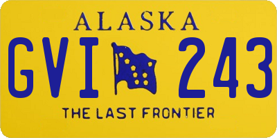 AK license plate GVI243