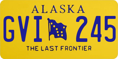 AK license plate GVI245