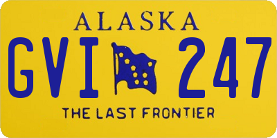 AK license plate GVI247