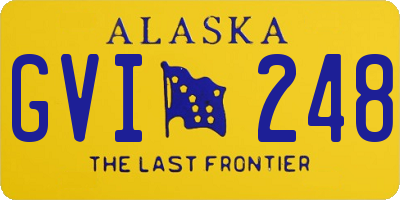 AK license plate GVI248