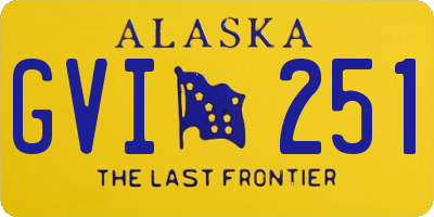 AK license plate GVI251