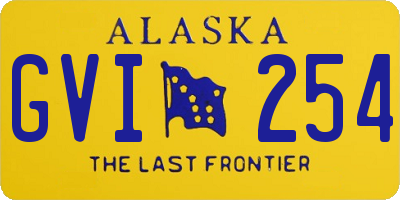 AK license plate GVI254