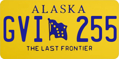 AK license plate GVI255